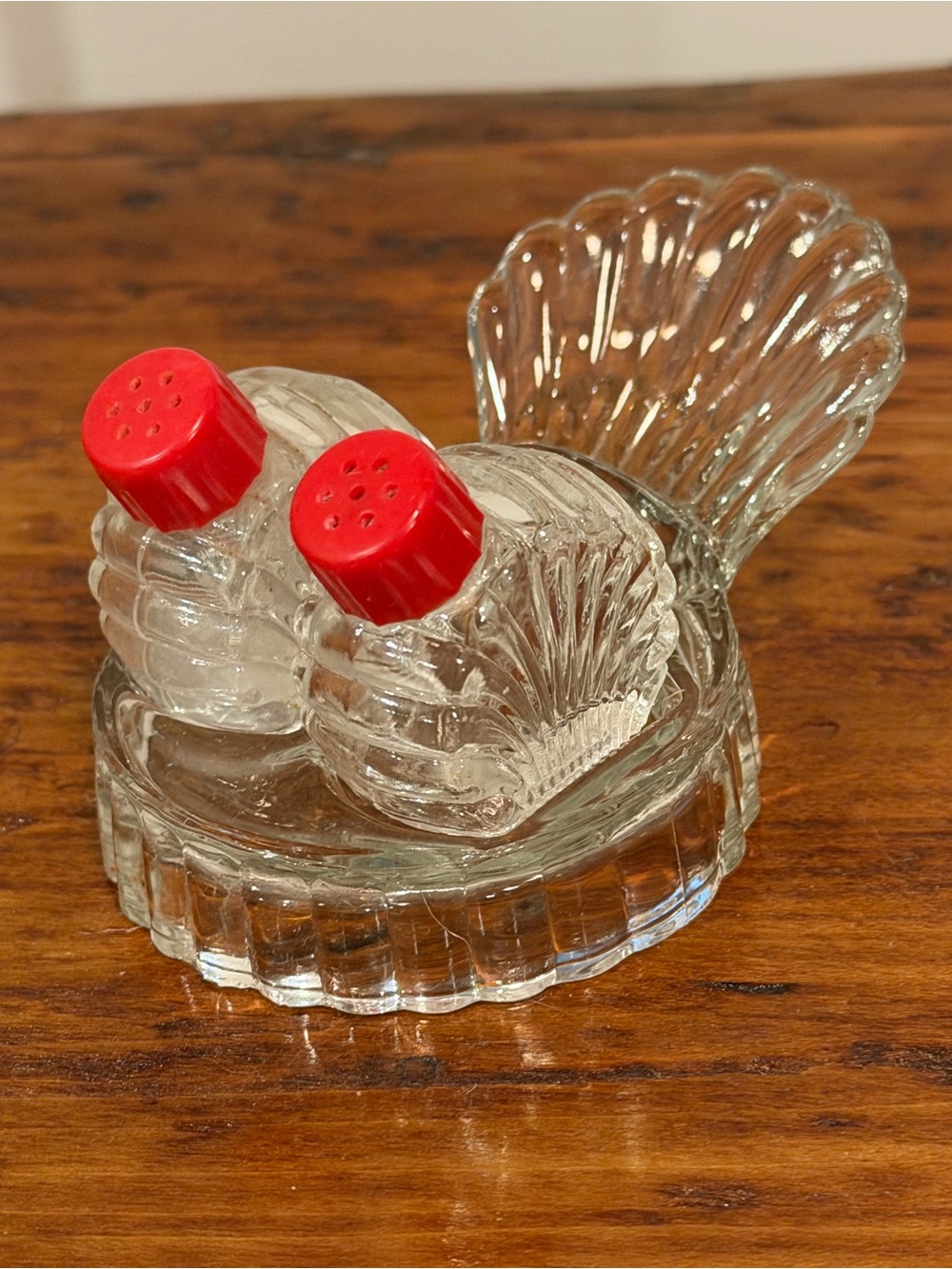Vintage Hazel Atlas Shell-Shaped Salt & Pepper Holder